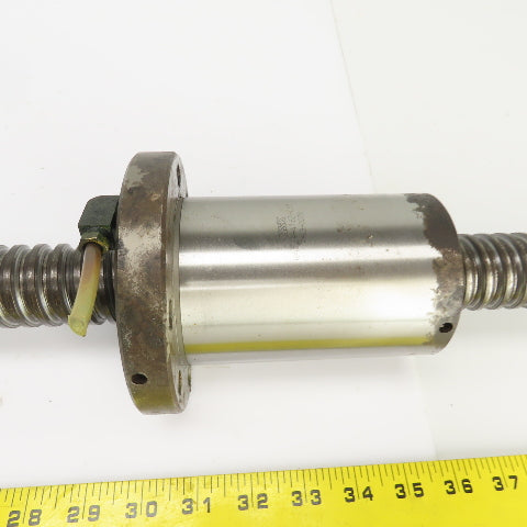 40mm Single Start 10.5mm Pitch Ball Screw & Nut 31-3/4" Screw Length 49-1/4" OAL