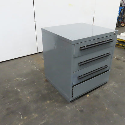 Equipto 30" x 27-3/4" x 33" Tall 4 Drawer Tool Parts Shop Storage Cabinet