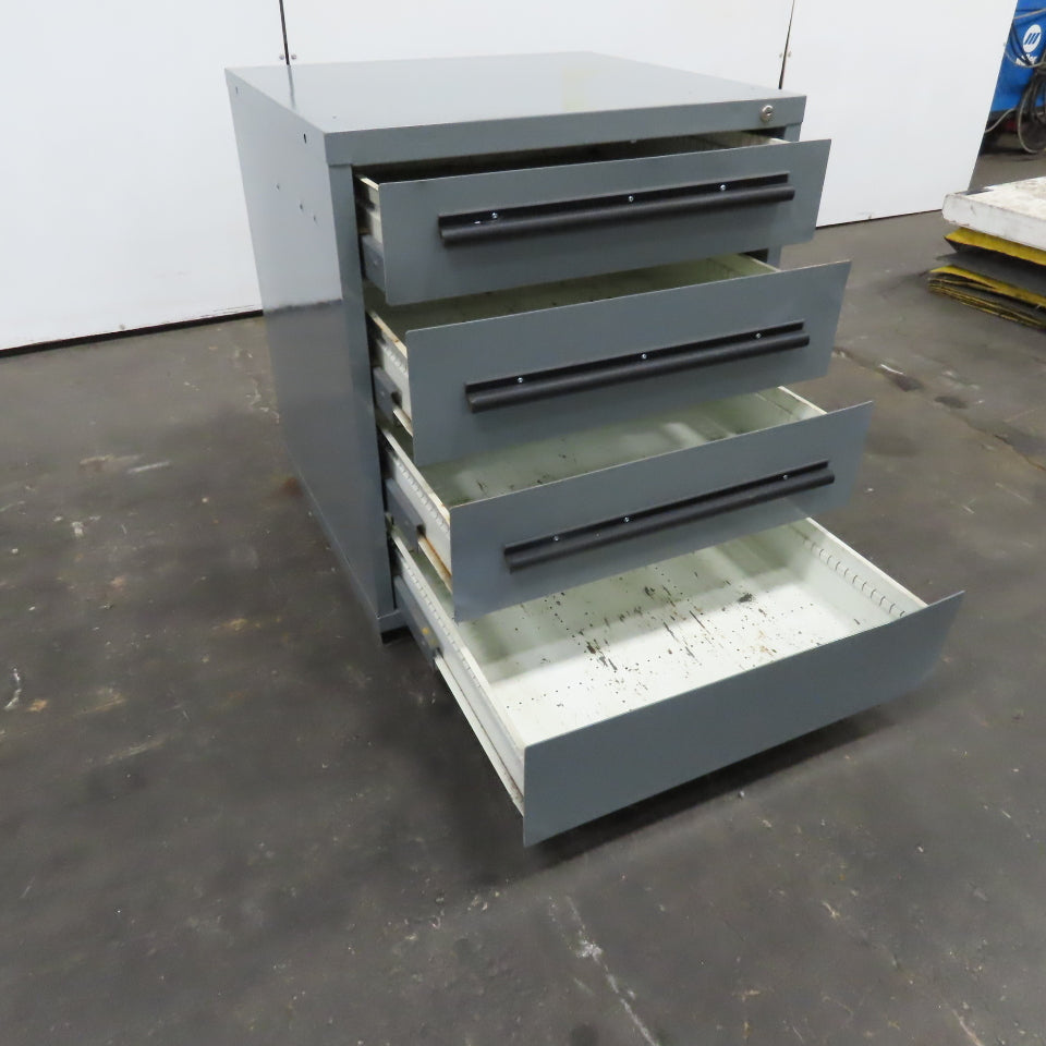 Equipto 30" x 27-3/4" x 33" Tall 4 Drawer Tool Parts Shop Storage Cabinet