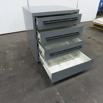 Equipto 30" x 27-3/4" x 33" Tall 4 Drawer Tool Parts Shop Storage Cabinet