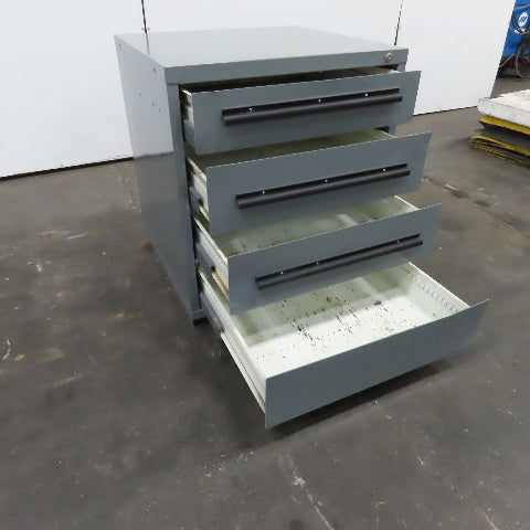 Equipto 30" x 27-3/4" x 33" Tall 4 Drawer Tool Parts Shop Storage Cabinet