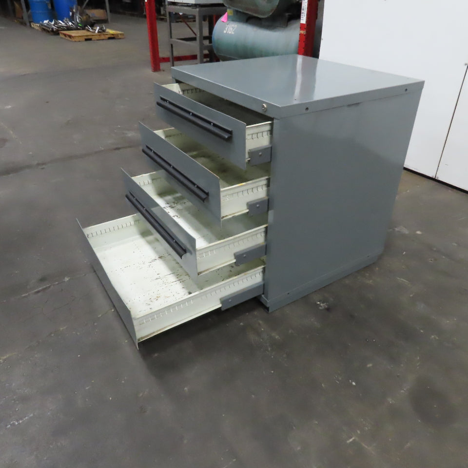 Equipto 30" x 27-3/4" x 33" Tall 4 Drawer Tool Parts Shop Storage Cabinet