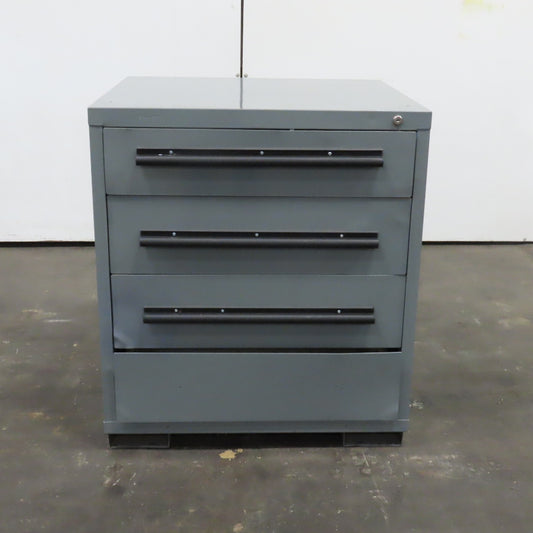 Equipto 30" x 27-3/4" x 33" Tall 4 Drawer Tool Parts Shop Storage Cabinet