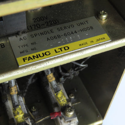 Fanuc A06B-6044-H008 AC Spindle Servo Unit W/A20B-0008-003