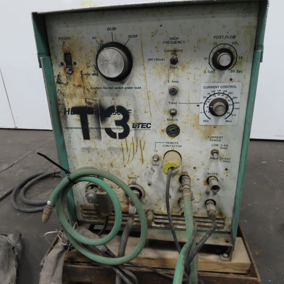 L-Tec Heliarc H-250HF 250V 1Ph AC/DC TIG Welding Power Supply On Casters