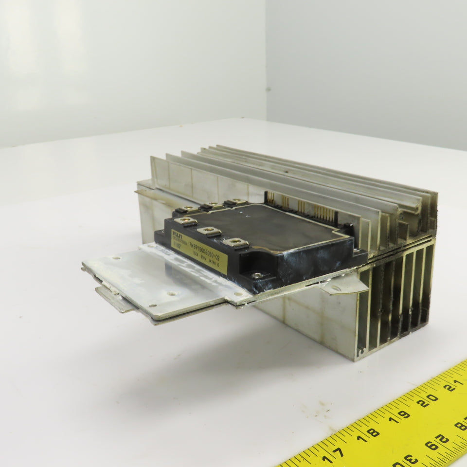 Fuji 7MBP150KB060-02 Module 150A 600V W/Showa Aluminum Heat Sink 10-1/2" x 3"