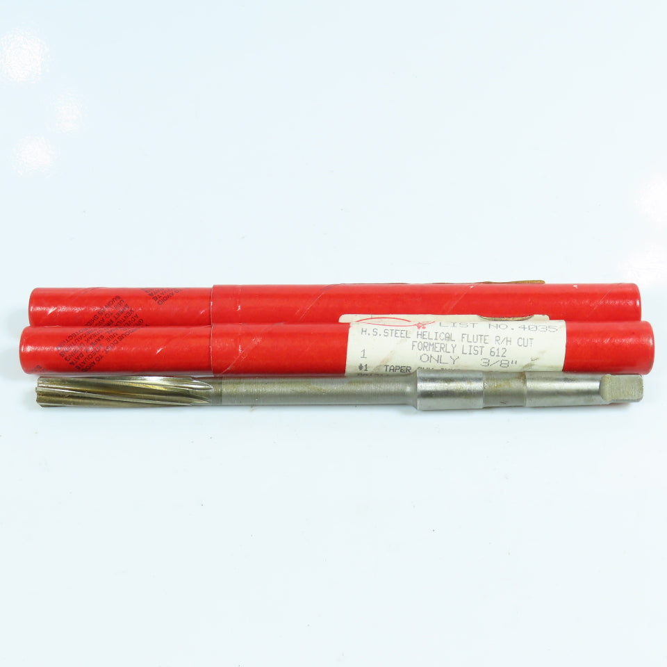 Cleveland 3/8" Chucking Reamer 6 Straight Flute Morse Taper #1 Shank Lot of 2