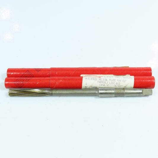 Cleveland 3/8" Chucking Reamer 6 Straight Flute Morse Taper #1 Shank Lot of 2