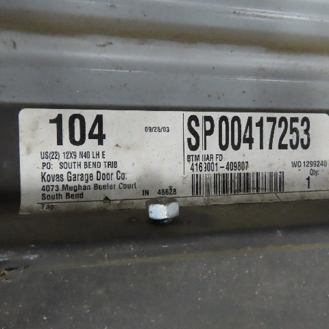 Raynor RGJH211 12' x 9' Power Roll Up Commercial Garage Door 115V 1Ph 1/2Hp