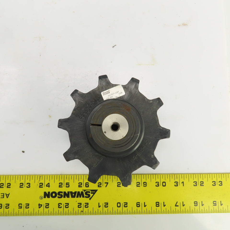Rexnord N1757-10T 10 Tooth 5/16"-18 Stud Mount Roller Chain Sprocket 5" OD