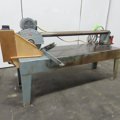 Holman 16" Manual Countertop Panel Bridge Saw 60" Cut 3Hp 115/230V Single Phase 1Ph