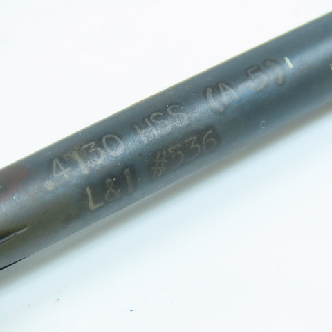 L&I .4130" Chucking Reamer 6 Straight Flute Morse Taper #1 Shank Lot of 4