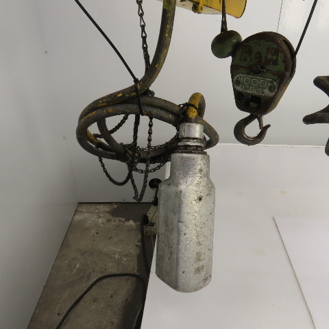 P & H Ziplift 1/2 Ton Electric Cable Hoist 460V 3PH 15' Lift 7/20FPM W/Trolley
