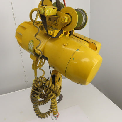 P & H Ziplift 1/2 Ton Electric Wire Rope Hoist 3PH 15' Lift 7/20FPM W/Trolley
