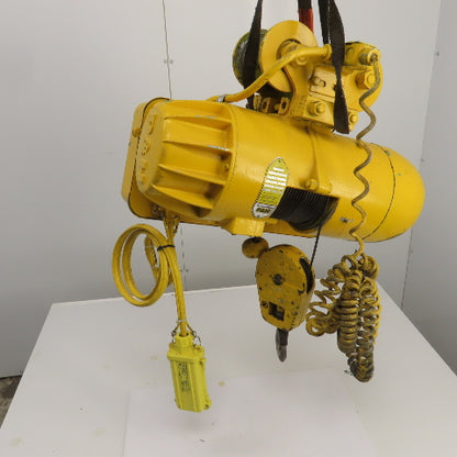 P & H Ziplift 1/2 Ton Electric Wire Rope Hoist 3PH 15' Lift 7/20FPM W/Trolley
