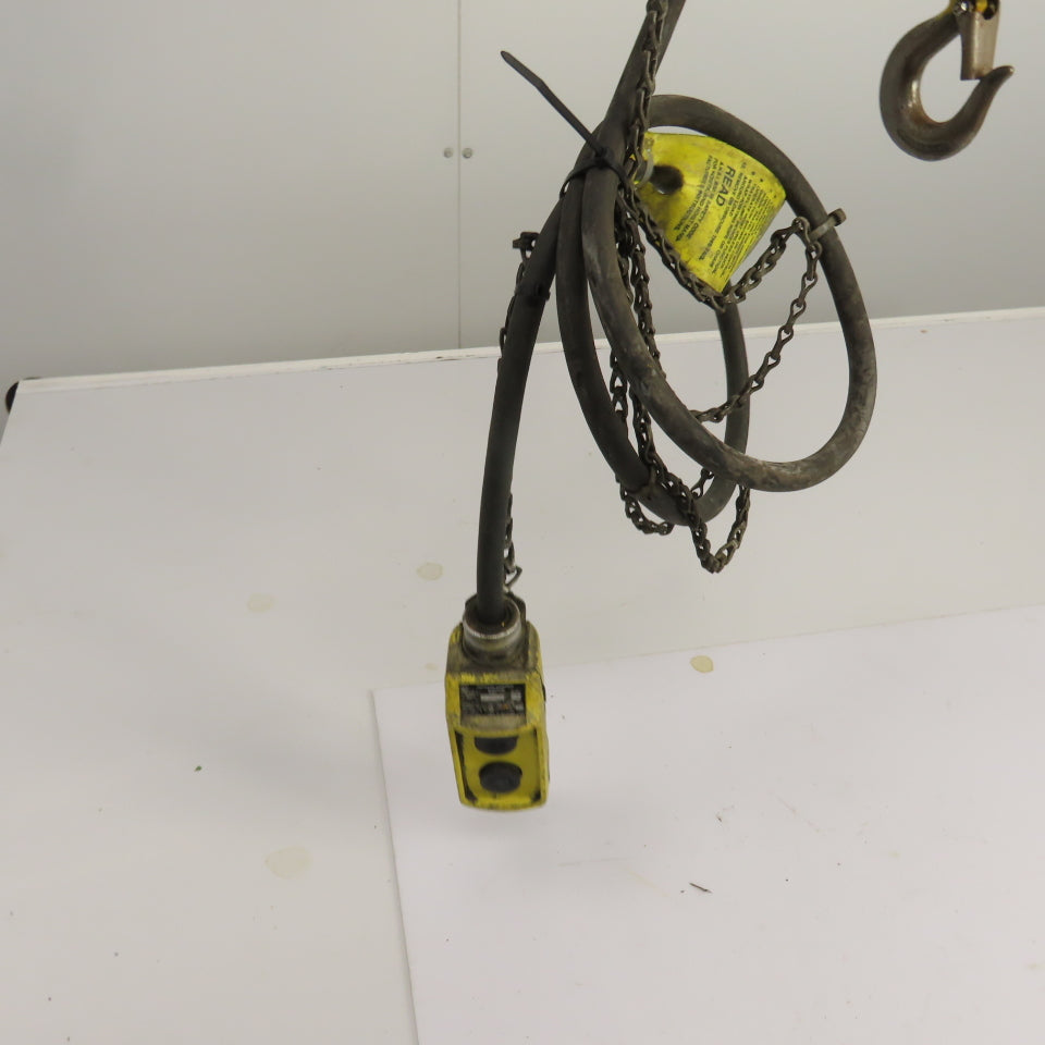 P & H Ziplift 1/4 Ton Electric Wire Rope Hoist 460V 3PH 15' Lift 28FPM W/Trolley