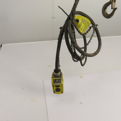 P & H Ziplift 1/4 Ton Electric Wire Rope Hoist 460V 3PH 15' Lift 28FPM W/Trolley