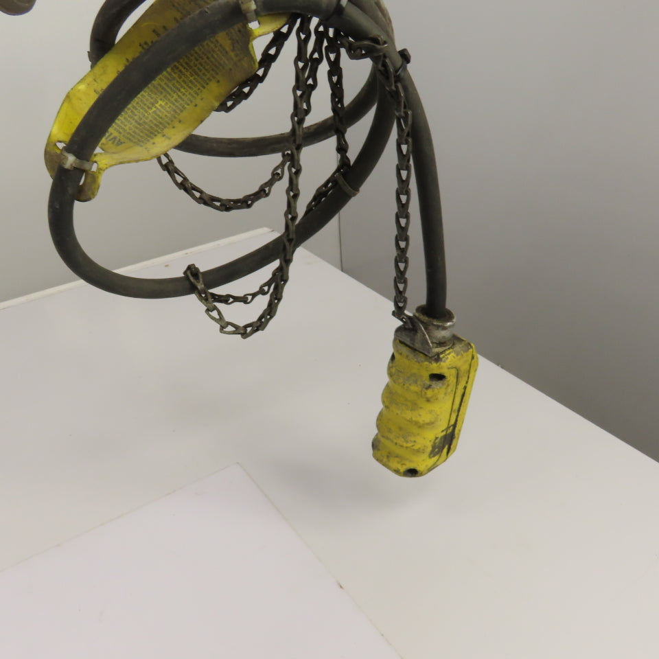 P & H Ziplift 1/4 Ton Electric Wire Rope Hoist 460V 3PH 15' Lift 28FPM W/Trolley