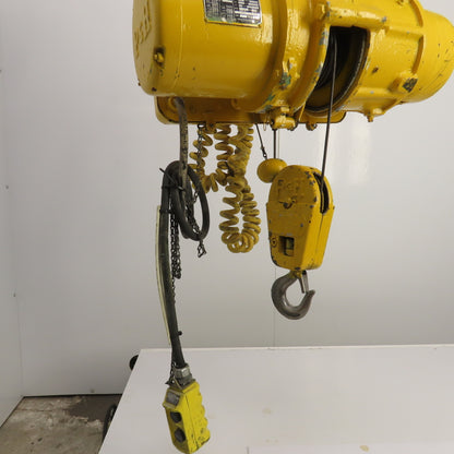P & H Ziplift 1/2 Ton Electric Wire Rope Hoist 440V 3PH 15' Lift 20FPM W/Trolley
