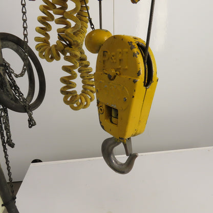P & H Ziplift 1/2 Ton Electric Wire Rope Hoist 440V 3PH 15' Lift 20FPM W/Trolley