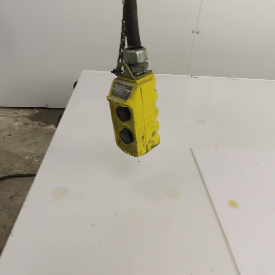 P & H Ziplift 1/2 Ton Electric Wire Rope Hoist 440V 3PH 15' Lift 20FPM W/Trolley