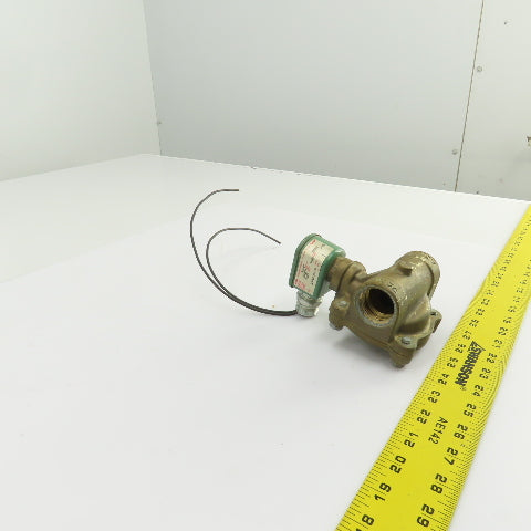 Asco 8210D4 Red Hat 120V Air Water Gas Solenoid Valve 1" NPT Ports 5-100PSI