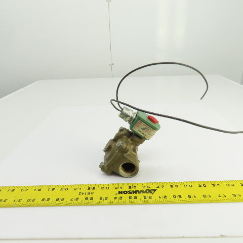 Asco 8210D4 Red Hat 120V Air Water Gas Solenoid Valve 1" NPT Ports 5-100PSI
