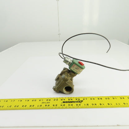 Asco 8210D4 Red Hat 120V Air Water Gas Solenoid Valve 1" NPT Ports 5-100PSI