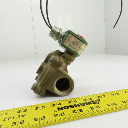 Asco 8210D4 Red Hat 120V Air Water Gas Solenoid Valve 1" NPT Ports 5-100PSI