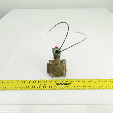 Asco 8210D4 Red Hat 120V Air Water Gas Solenoid Valve 1" NPT Ports 5-100PSI