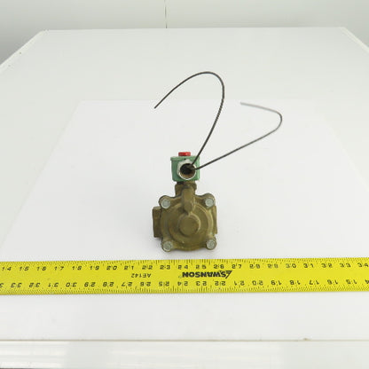 Asco 8210D4 Red Hat 120V Air Water Gas Solenoid Valve 1" NPT Ports 5-100PSI