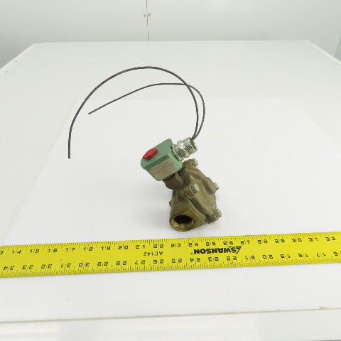 Asco 8210D4 Red Hat 120V Air Water Gas Solenoid Valve 1" NPT Ports 5-100PSI