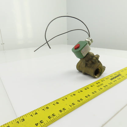 Asco 8210D4 Red Hat 120V Air Water Gas Solenoid Valve 1" NPT Ports 5-100PSI
