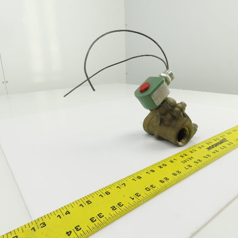 Asco 8210D4 Red Hat 120V Air Water Gas Solenoid Valve 1" NPT Ports 5-100PSI