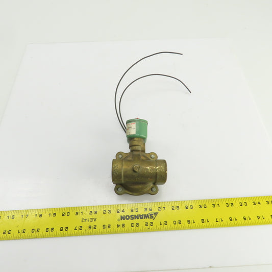 Asco 8210D4 Red Hat 120V Air Water Gas Solenoid Valve 1" NPT Ports 5-100PSI