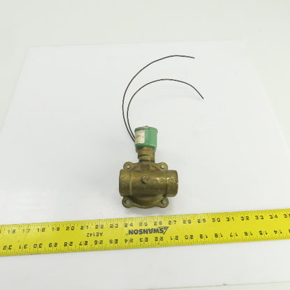 Asco 8210D4 Red Hat 120V Air Water Gas Solenoid Valve 1" NPT Ports 5-100PSI