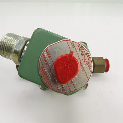 Asco 8210D1 Red Hat 120V Air Water Gas Solenoid Valve 3/8" NPT Ports 5-200PSI