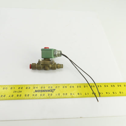 Asco 8210D1 Red Hat 120V Air Water Gas Solenoid Valve 3/8" NPT Ports 5-200PSI