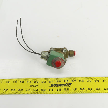Asco 8210D1 Red Hat 120V Air Water Gas Solenoid Valve 3/8" NPT Ports 5-200PSI