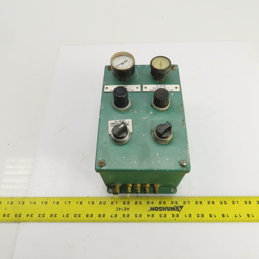 Pneumatic Operator Control Panel W/2 Position Selector Switches & Regulators