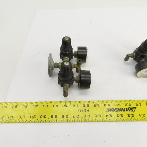 0-200 PSI Twin Pneumatic Regulator W/Gauges Set-Up 3/8" NPT Lot Of 2
