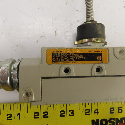 Omron ZE-NJ-2S Coil Spring Wobble Lever Limit Switch 15A 250/480VAC Lot Of 2