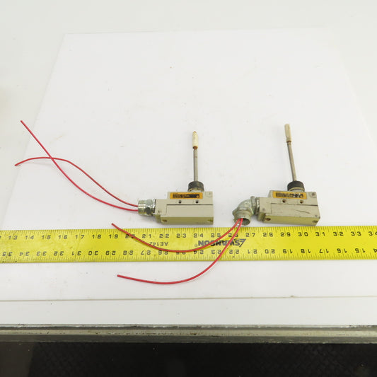 Omron ZE-NJ-2S Coil Spring Wobble Lever Limit Switch 15A 250/480VAC Lot Of 2