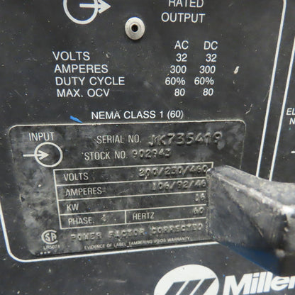 Miller 902943 330ST Aircrafter AC/DC ARC Welder200/230-460V 1Ph Water Cooled