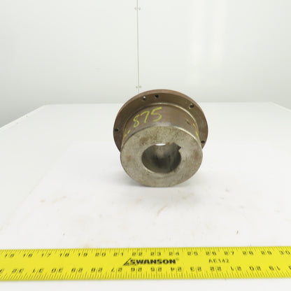 Flanged Coupling Hub Sleeve 2.875" Shaft 7-7/8" Flange OD 3/4" Key