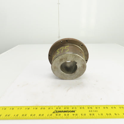 Flanged Coupling Hub Sleeve 2.875" Shaft 7-7/8" Flange OD 3/4" Key