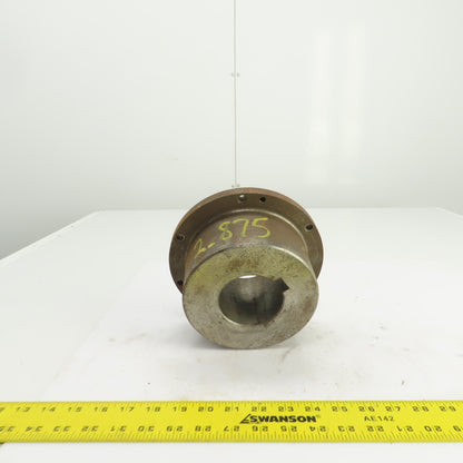 Flanged Coupling Hub Sleeve 2.875" Shaft 7-7/8" Flange OD 3/4" Key