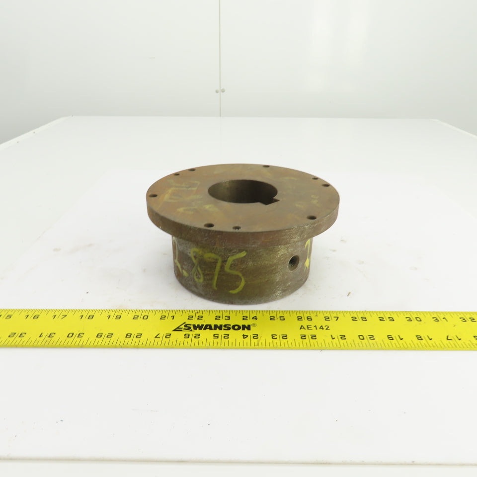 Flanged Coupling Hub Sleeve 2.875" Shaft 7-7/8" Flange OD 3/4" Key
