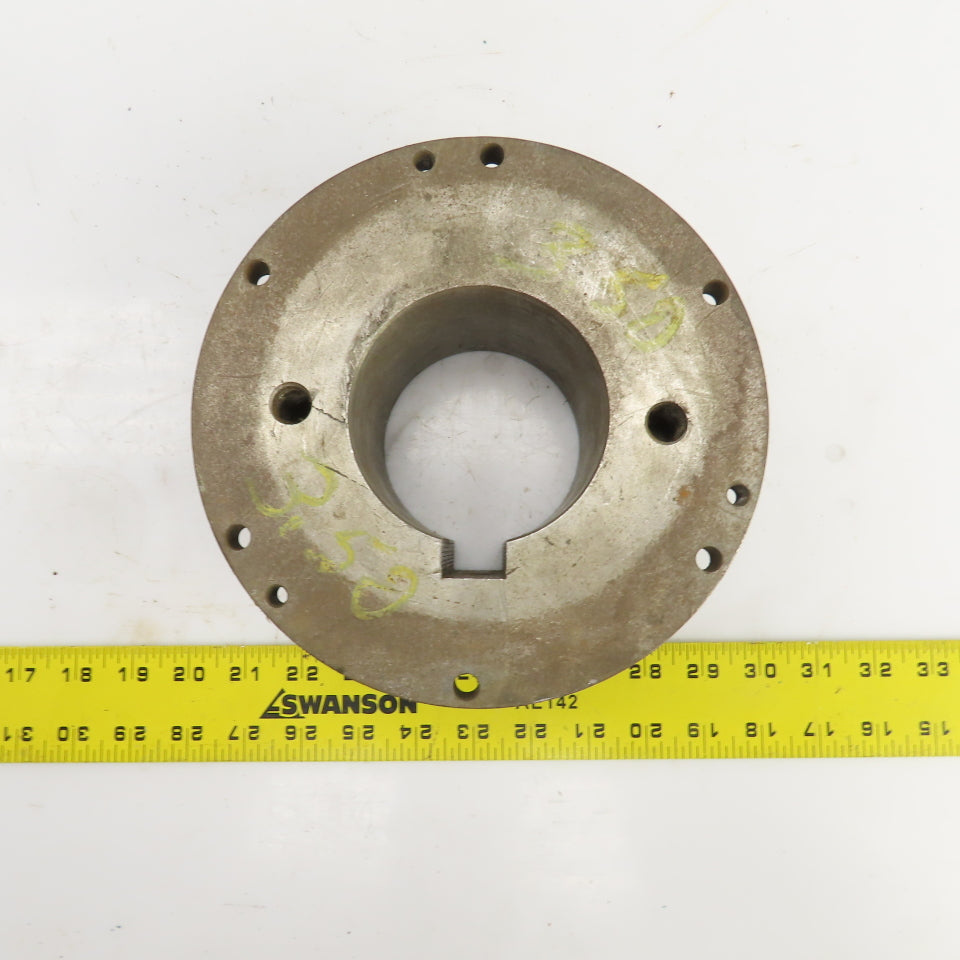 Flanged Coupling Hub Sleeve 3.500" Shaft 7-7/8" Flange OD 7/8" Key
