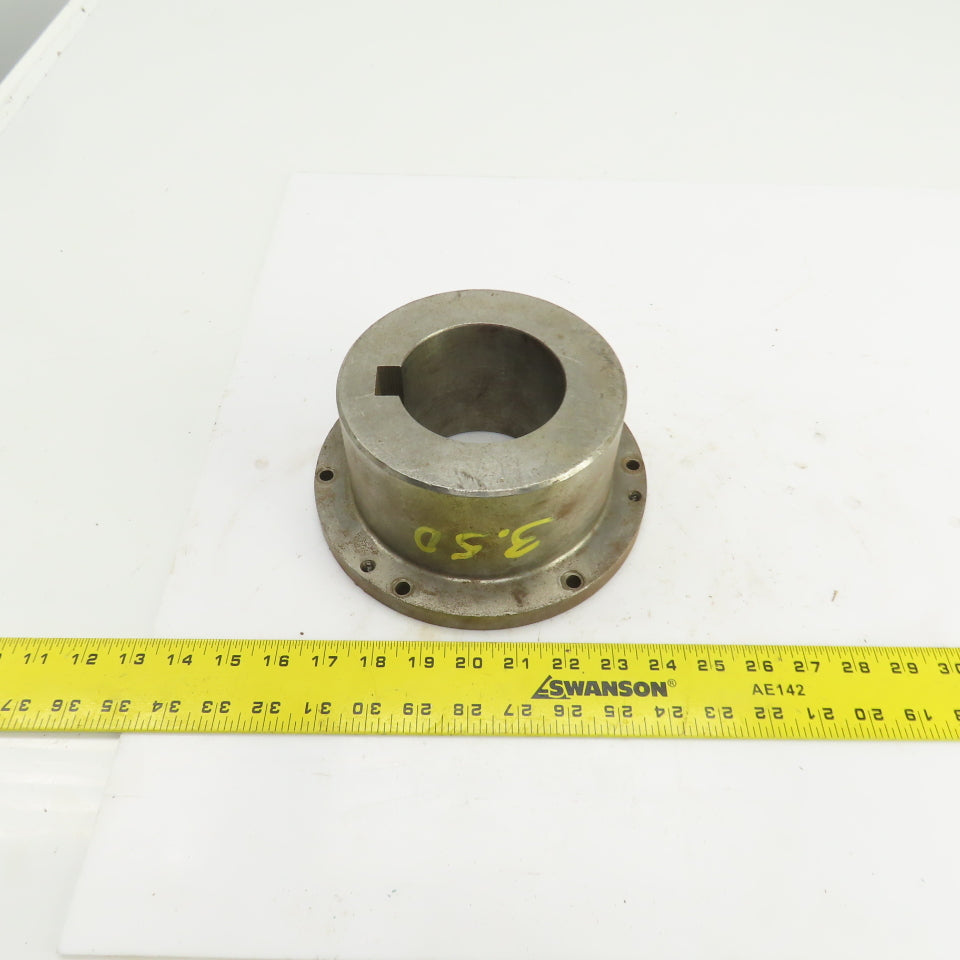 Flanged Coupling Hub Sleeve 3.500" Shaft 7-7/8" Flange OD 7/8" Key